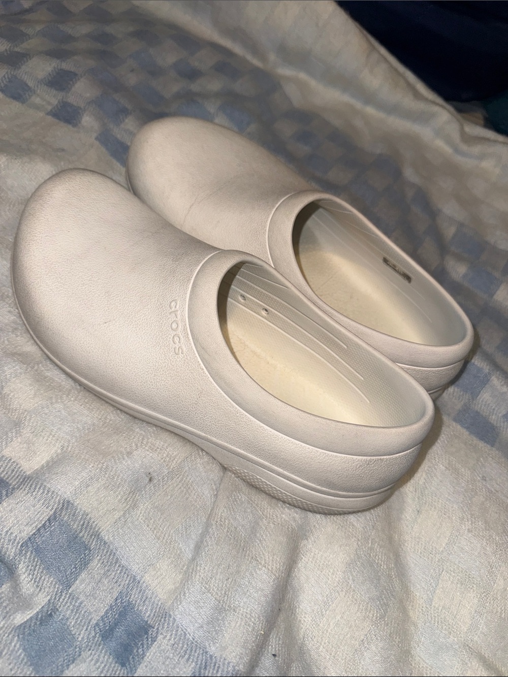 CROCS Women's Slip-On White Work Clogs
